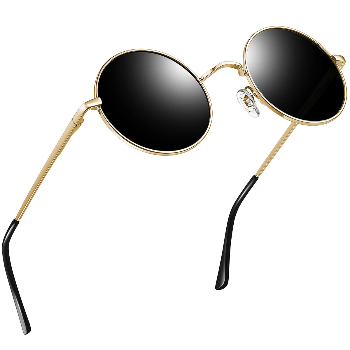 Joopin Round Polarized Sunglasses for Men Women, UV Protection Sun Glasses Small Circle Hippie Lennon Shades Sunglasses