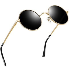 Joopin Round Polarized Sunglasses for Men Women, UV Protection Sun Glasses Small Circle Hippie Lennon Shades Sunglasses
