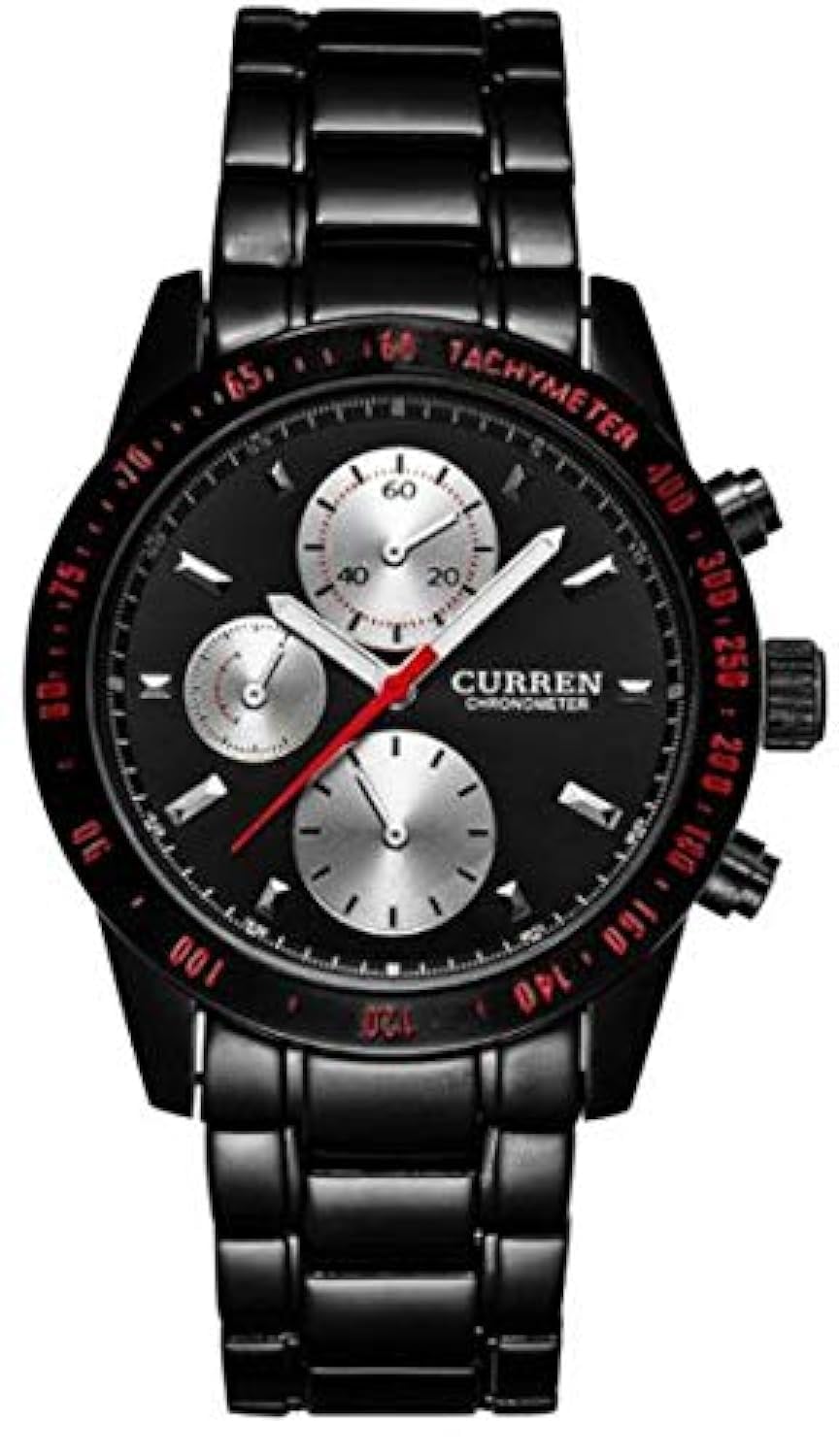 Curren Casual Watch For Men Analog Stainless Steel - Curren-8016 - Black