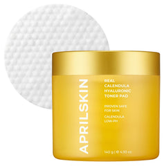 April Skin Calendula BHA Hyaluronic Toner Pads | Vegan & Cruelty-Free | Exfoliate, Refine Pores & Hydrate Dry, Sensitive & Acne-Prone Skin | 60 Pads | Sulfate Free