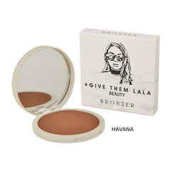 GIVE THEM LALA BEAUTY Bronzer Powder - HAVANA Tan Color Butter Bronzer - Luxurious Matte Bronzer Available in Four Shades - Cruelty Free Face Bronzer For Contour, Blush, and Natural Flawless Glow