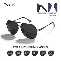 Cyxus Sunglasses for Men Women Classic Polarized Sunglasses UV400 Protection Anti Glare for Driving Outdoor