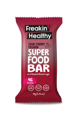 Freakin Healthy Tart Cherry & Cashew Superfood Bar – Naturally Sweetened Protein Snack, Plant-Based Ingredients - 40g
