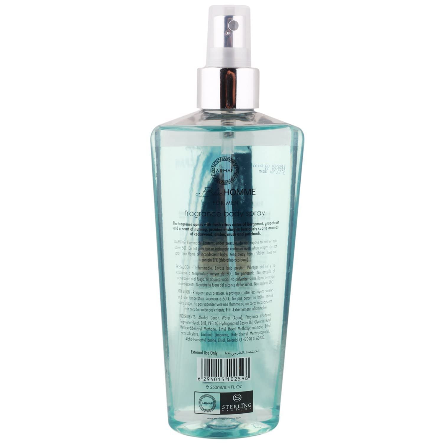 ARMAF Blue Homme Body Splash For Men - 250Ml