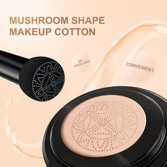 firstfly CC Cream, Mushroom Head Air Cushion CC Cream Foundation, Concealer Moisturizing BB Cream Cushion Face Makeup Matte Long Lasting Concealer Makeup Base (103# Nude)