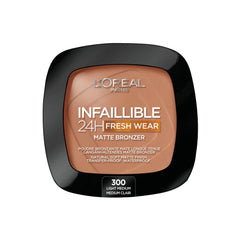 L’Oréal Paris Soft Matte Bronzer, Longwear, Matte Finish, Waterproof and Transfer-proof, Infallible 24H, 300 Light Medium
