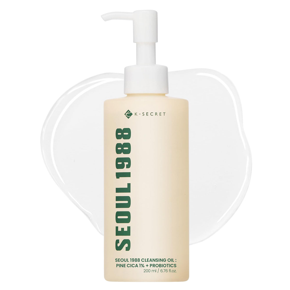 K-SECRET SEOUL 1988 Cleansing Oil : Pine Cica 1% + Probiotics - 200ml / 6.76 fl oz