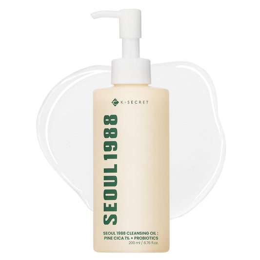 K-SECRET SEOUL 1988 Cleansing Oil : Pine Cica 1% + Probiotics - 200ml / 6.76 fl oz