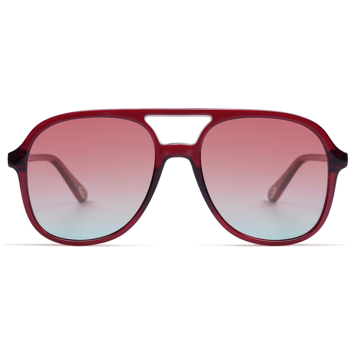 SOJOS Retro Vintage Polarized Sunglasses Double Bridge Brow Bar Square Aviators SJ2174