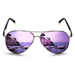 ROCKNIGHT Polarized Aviator Sunglasses for Men Women Metal Flat Top Sunglasses lightweight Driving UV400 Outdoor 58mm