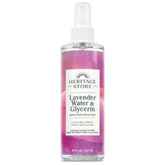 Heritage Store Lavender Flower Water & Glycerine Benefits Skin, Hair & More Aromatherapy Mist Spray 8 oz
