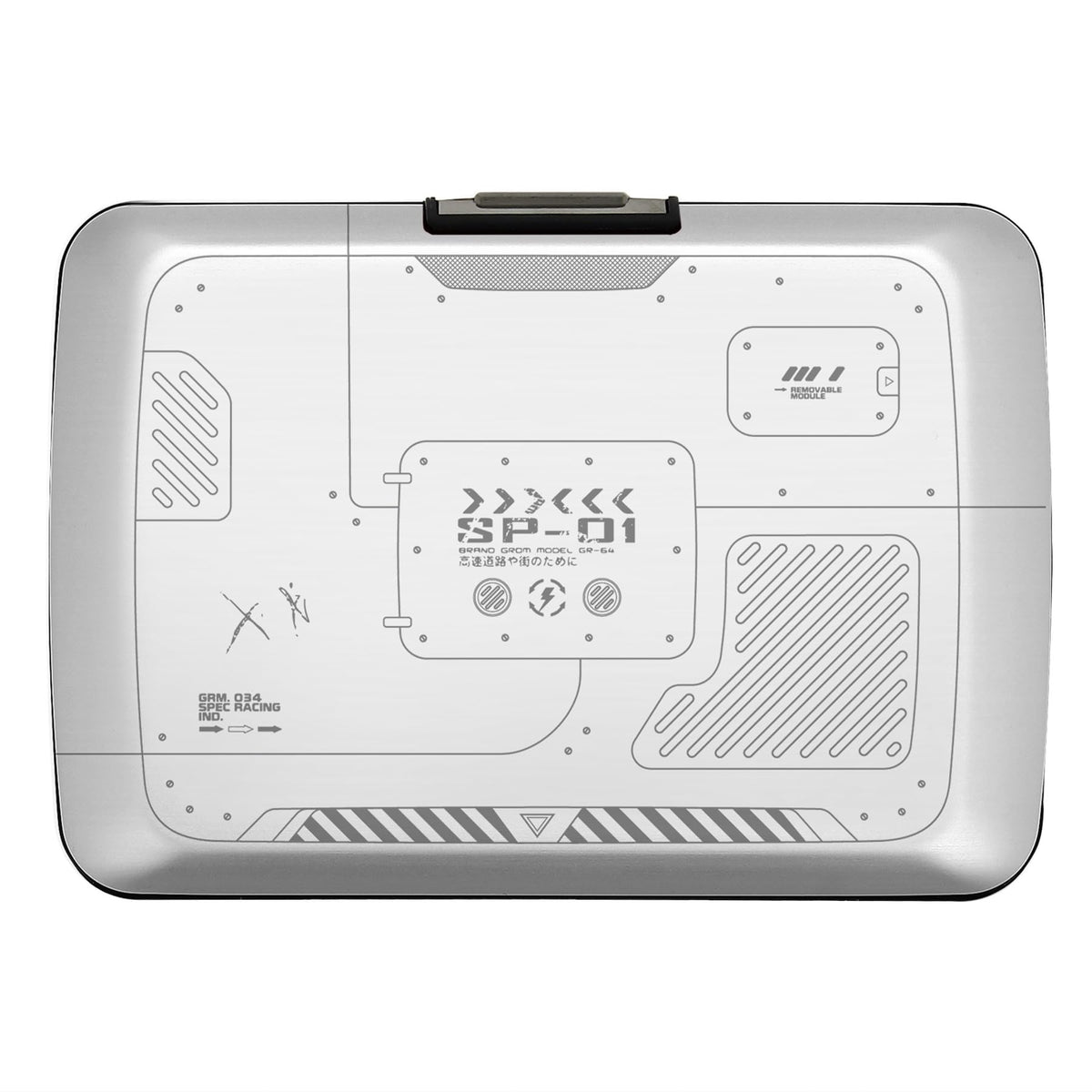 Aluminium Smart Case V2 Wallet - Metal Clasp - RFID Blocking Card Holder - Holds up to 10 Cards and Banknotes - Laser Engraved Space Case