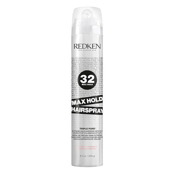 Redken Triple Pure 32 Extreme High Hold Hairspray For All Hair Types, Anti Frizz and Neutral Fragrance