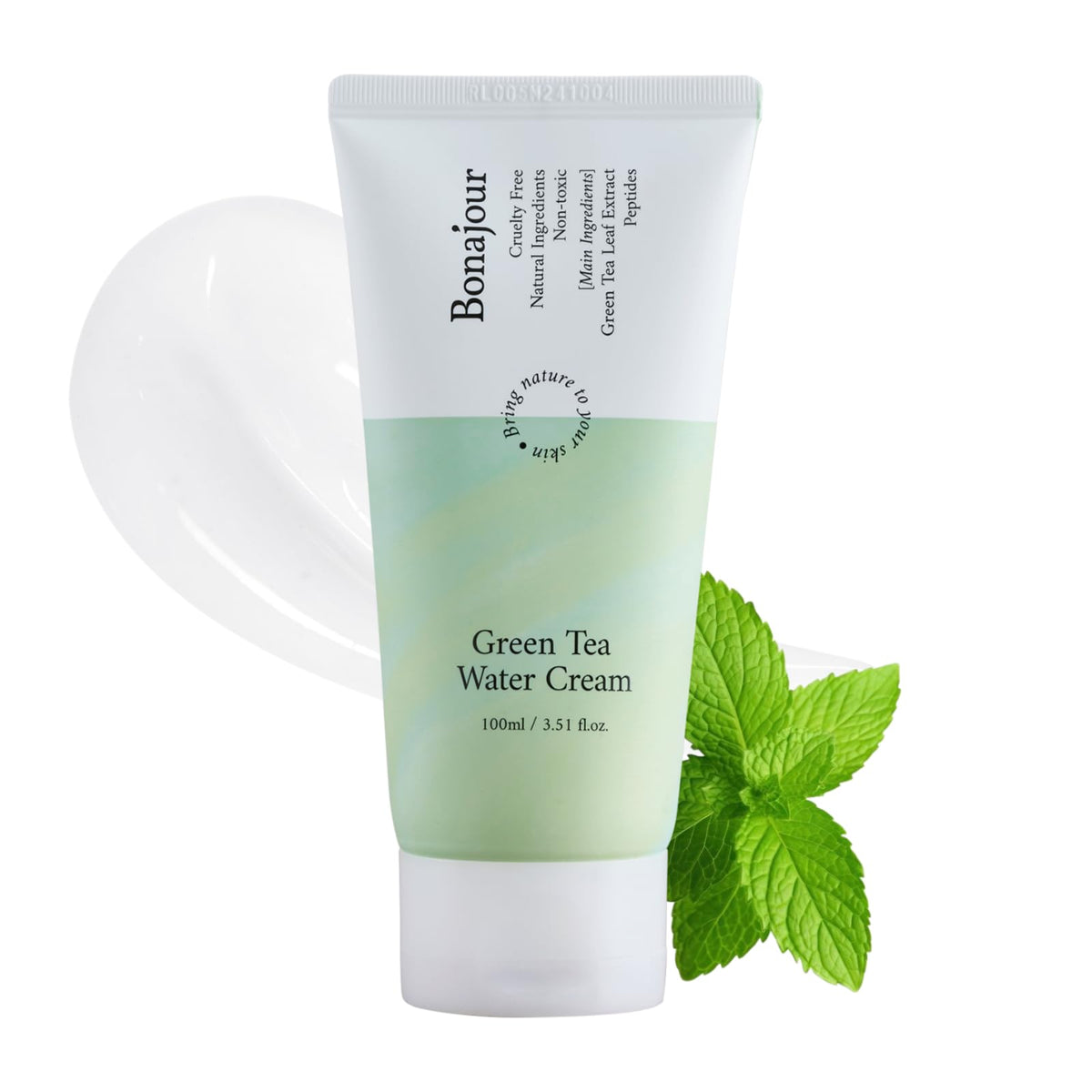 BONAJOUR Green Tea Natural Face Moisturizing Cream for Dry and Sensitive Skin - 3.38 fl. oz