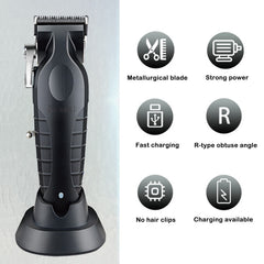 Kemei km 2296 Professional Cordless Hair Clippers for Men, Rechargeable Hair/Beard Trimmers with Base, Adjustable Haircut Machine for Stylists and Barbers Grooming Kit