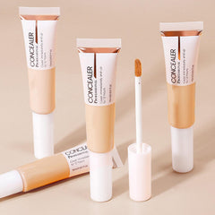 Concealer Foundation, Full Coverage Conceale - for Dark Circles, Fine Lines, Acne Marks, Repairing Nourishing Brightening, Natural Coverage, Oil-free 4 Color Tube Liquid Makeup, 15ml, 33.6 grams