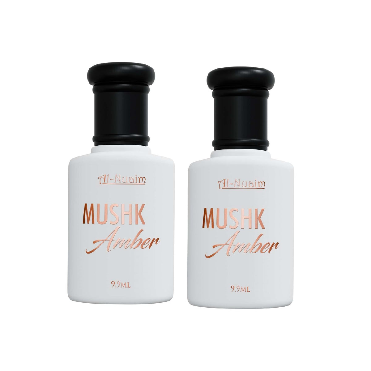 Alcohol Free Attar Roll On - 9.9ml | Exquisite & Long Lasting Fragrance (Pack of 2-9.9ml Each, Mushk Amber)