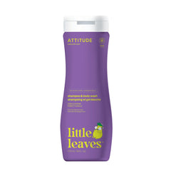 ATTITUDE Little Leaves 2 In 1 Natural Shampoo For Kids Vanilla And Pear 473 ml, Purple, 16 Fl Oz (Pack of 1)