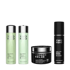 XMONDO Hair Wash Day Kit for Frizzy Hair Tames Frizz and Smooth Strands with Passion Fruit and Kiwi Extract, Argan Oil, Bond Booster, and Provitamin B5