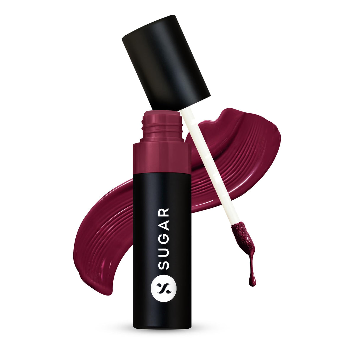 SUGAR Cosmetics Partner In Shine Transferproof Glossy Lipstick | Lasts upto 24hrs | Transferproof & Smudgeproof - 3ml - 13 Mulberry Merlot