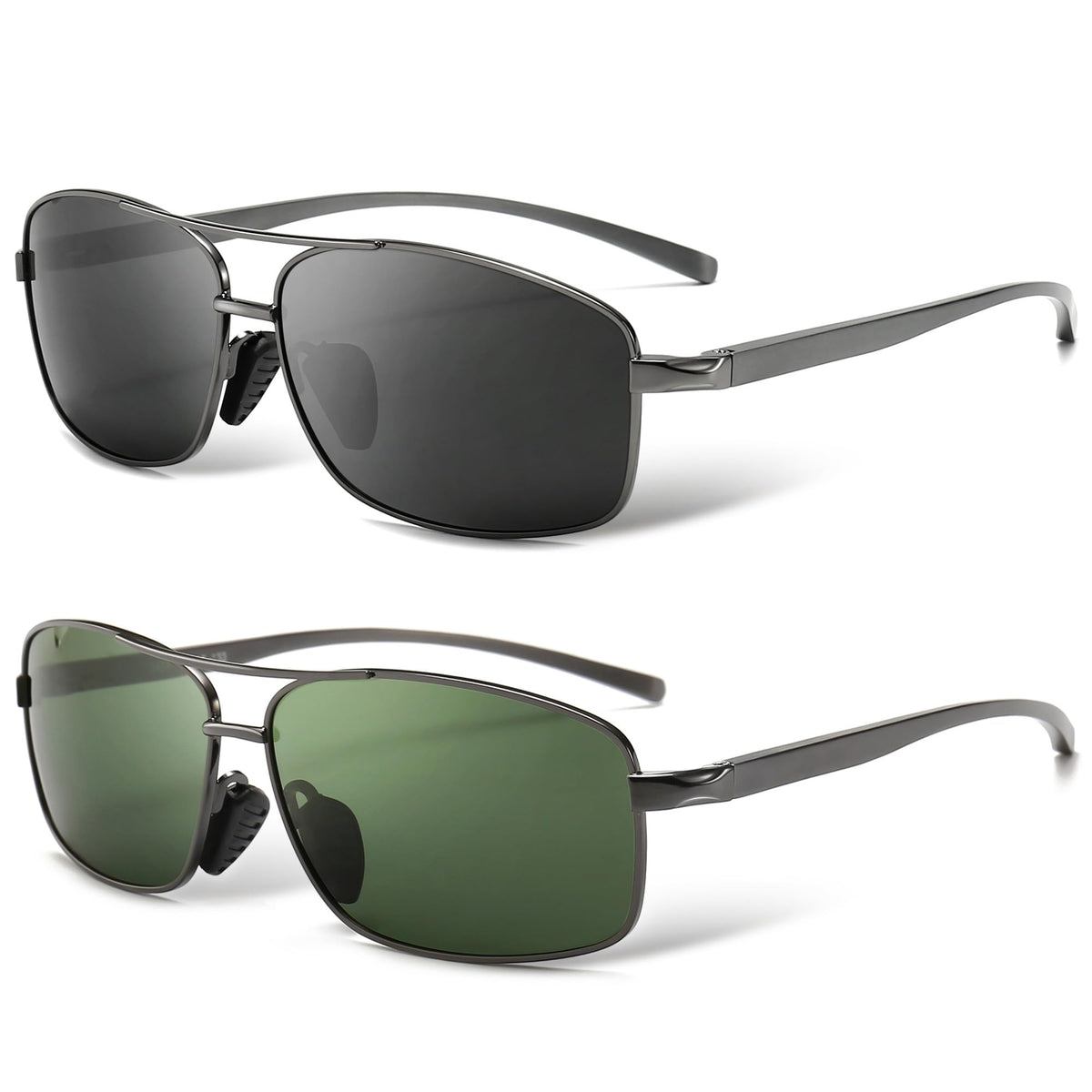 SUNGAIT Ultra Lightweight Rectangular Polarized Sunglasses UV400 Protection