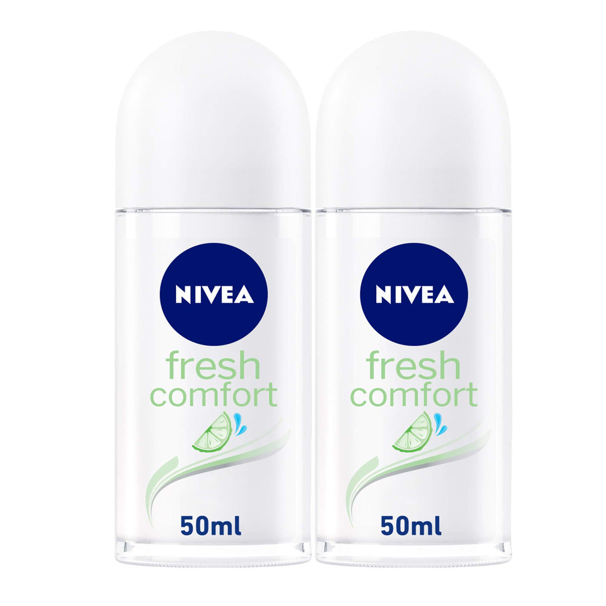 NIVEA Deodorant Roll-on for Women, Fresh Comfort - 2x50ml