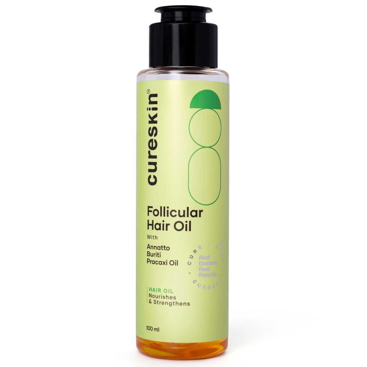 Cure Skin Follicular Hair Oil | Nourishes and Strengthens with Biotin, Bhringraj Hair Oil and Coconut (100ml)