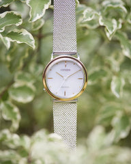 Citizen Women's Analogue Eco-Drive Watch with a Fabric Band L Ambiluna Collection