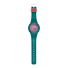 Casio Women Watch G- Shock Analog Digital Pink Dial Resin Band GMA-S2100BS-3ADR., Green, Modern