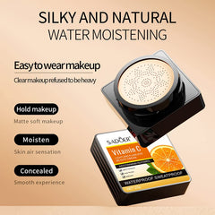 L'ANGOLO Vitamin C Beauty Cream 20g, Invisible Pore Concealer, Natural Makeup, Moisturizing and Light Texture, Long-Lasting, Mushroom Handle Design, Radiant Skin