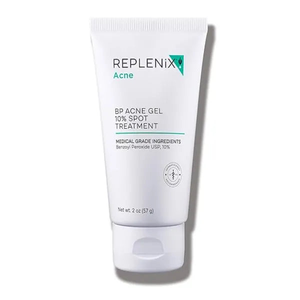 Replenix BP Acne Gel 10% Spot Treatment, Medical-Grade Benzoyl Peroxide Blemish Treatment for Acne-Prone Skin (2 oz)