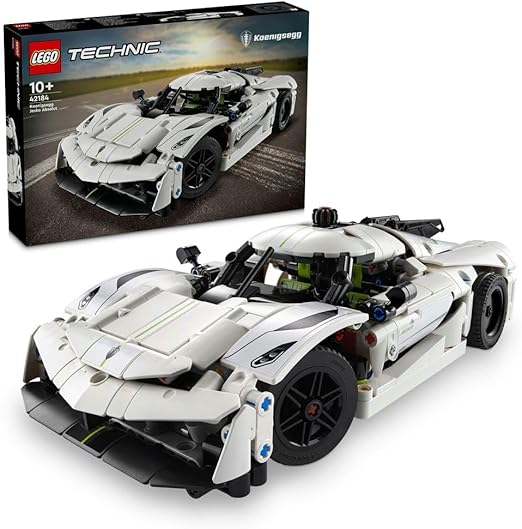 LEGO Technic Koenigsegg Jesko Absolut White Hypercar, Buildable Model Car Set, Toy for 10 Plus Year Old Boys and Girls, Bedroom Decoration, Racing Vehicle Gift for Kids 42184