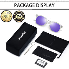 Joopin Polarized Semi Rimless Sunglasses Men Women, Classic Half Frame Sun Glasses UV Protection