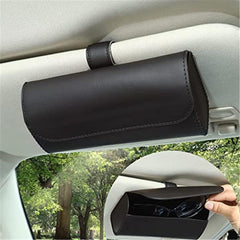 ELECDON Sunglasses Holder for Car Sun Visor, Universal Auto Eyeglasses Organizer Box, Vehicle Visor Accessories Glasses Protective Storage Case with Hidden Magnetic Closure for Woman Man