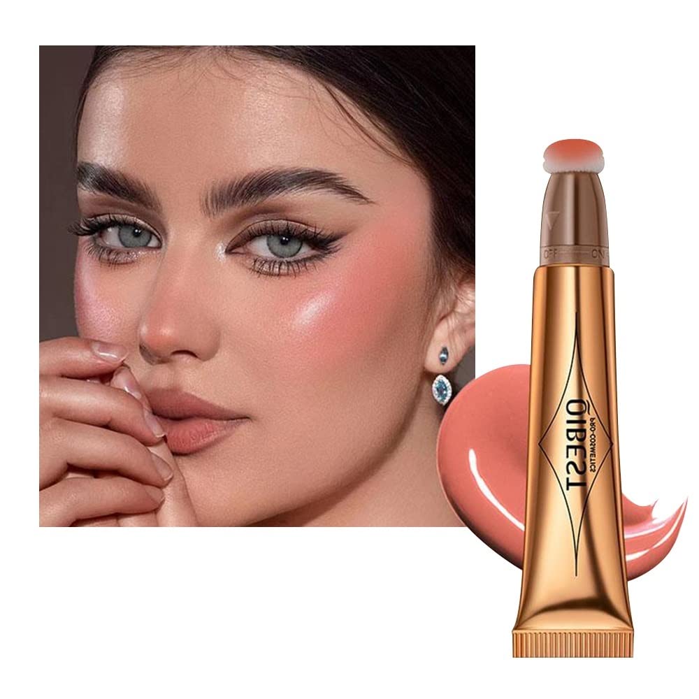 KANZA- Multifunctional Blush Stick Makeup | Liquid Face Blush Concealer Pen | Waterproof Body Face Contouring Makeup | Matte Finish Liquid Contour Stick with Soft Cushion Applicator | 15g (#02)