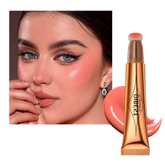 KANZA- Multifunctional Blush Stick Makeup | Liquid Face Blush Concealer Pen | Waterproof Body Face Contouring Makeup | Matte Finish Liquid Contour Stick with Soft Cushion Applicator | 15g (#02)