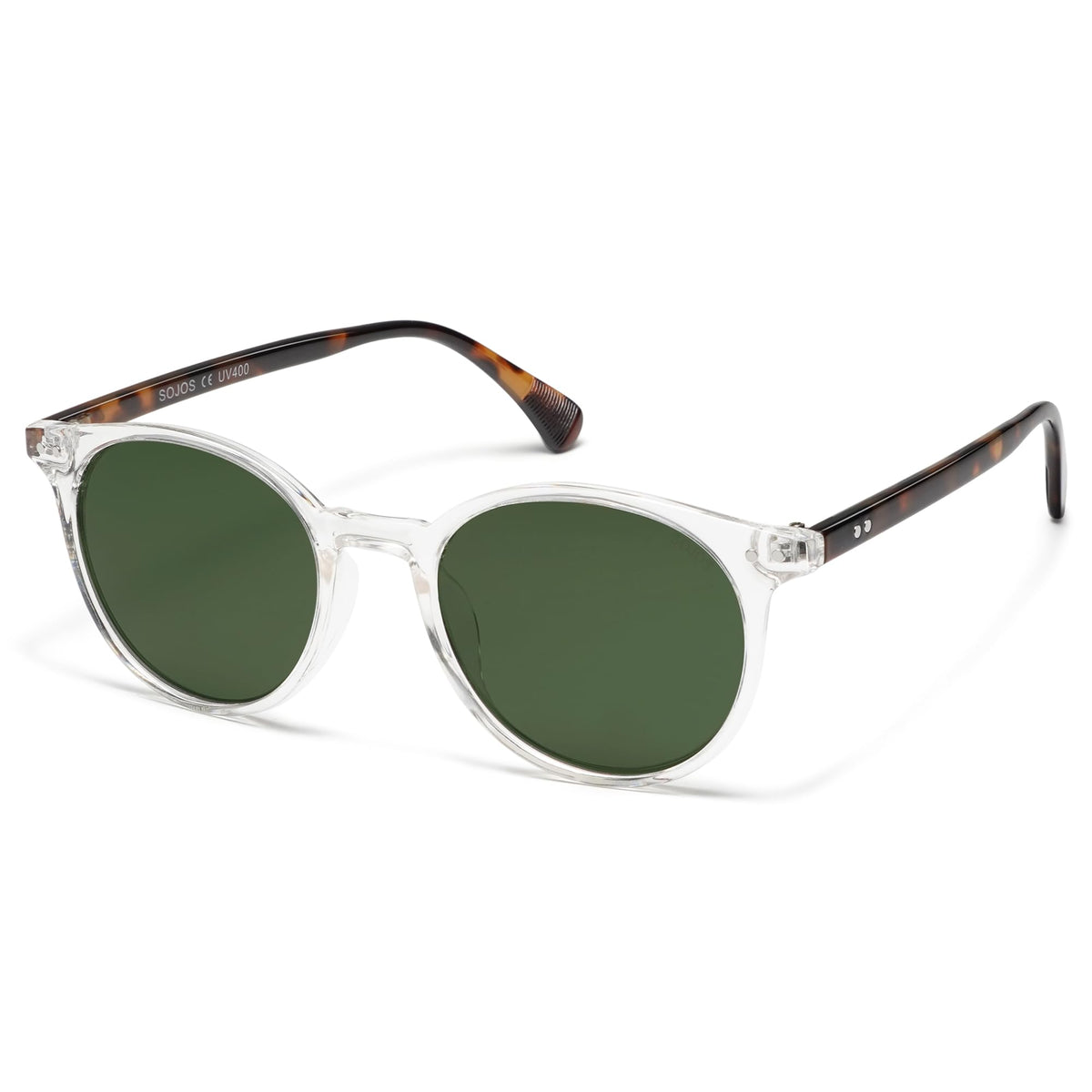 SOJOS Small Round Classic Polarized Sunglasses for Women Men Vintage Style UV400 Lens MAY SJ2113