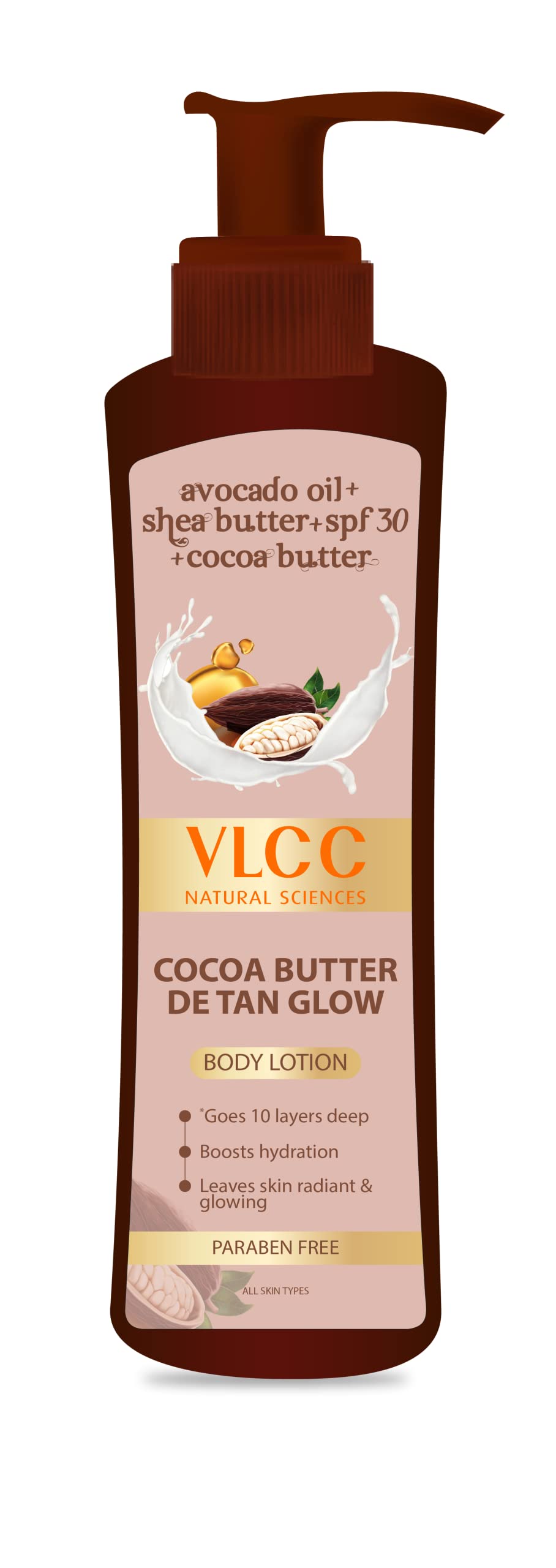 VLCC Cocoa Butter Detan Glow SPF 30 | PA+++, 400 ml