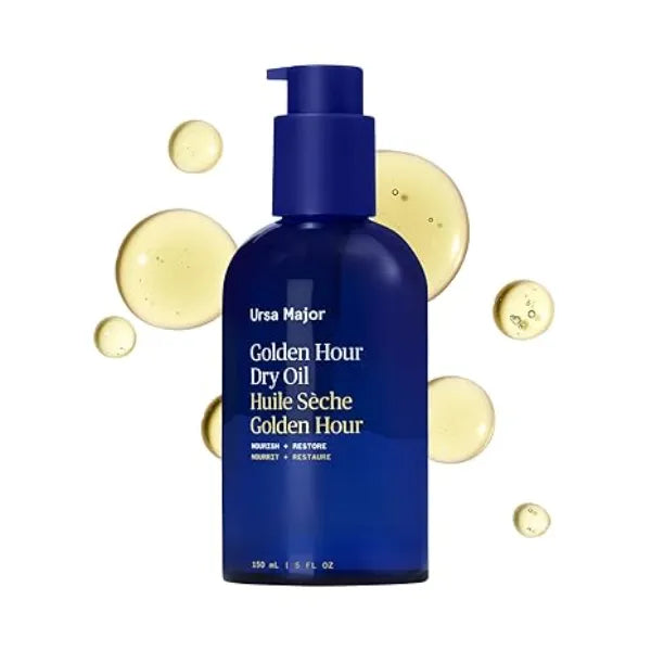 Ursa Major Golden Hour Dry Oil Nourishes, Moisturizes & Supports Skin’s Barrier Fast absorbing, Natural Body & Hair Oil Conditions and Detangles Hair Non Toxic 5 ounce