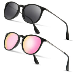 SUNGAIT Vintage Round Sunglasses for Women Men Classic Retro Designer Style