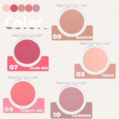 Excefore Blush Powder Makeup, Matte Blush Natural Glow Blush Lightweight Smooth Long-lasting