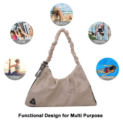 Azonee Yoga Gym Bags for Women, Lightweight Travel Shoulder Bags with Shoes Compartment Wet Dry Storage Pockets, Carrying Workout Gear, Suitable for Office Travel Sports Daily Leisure