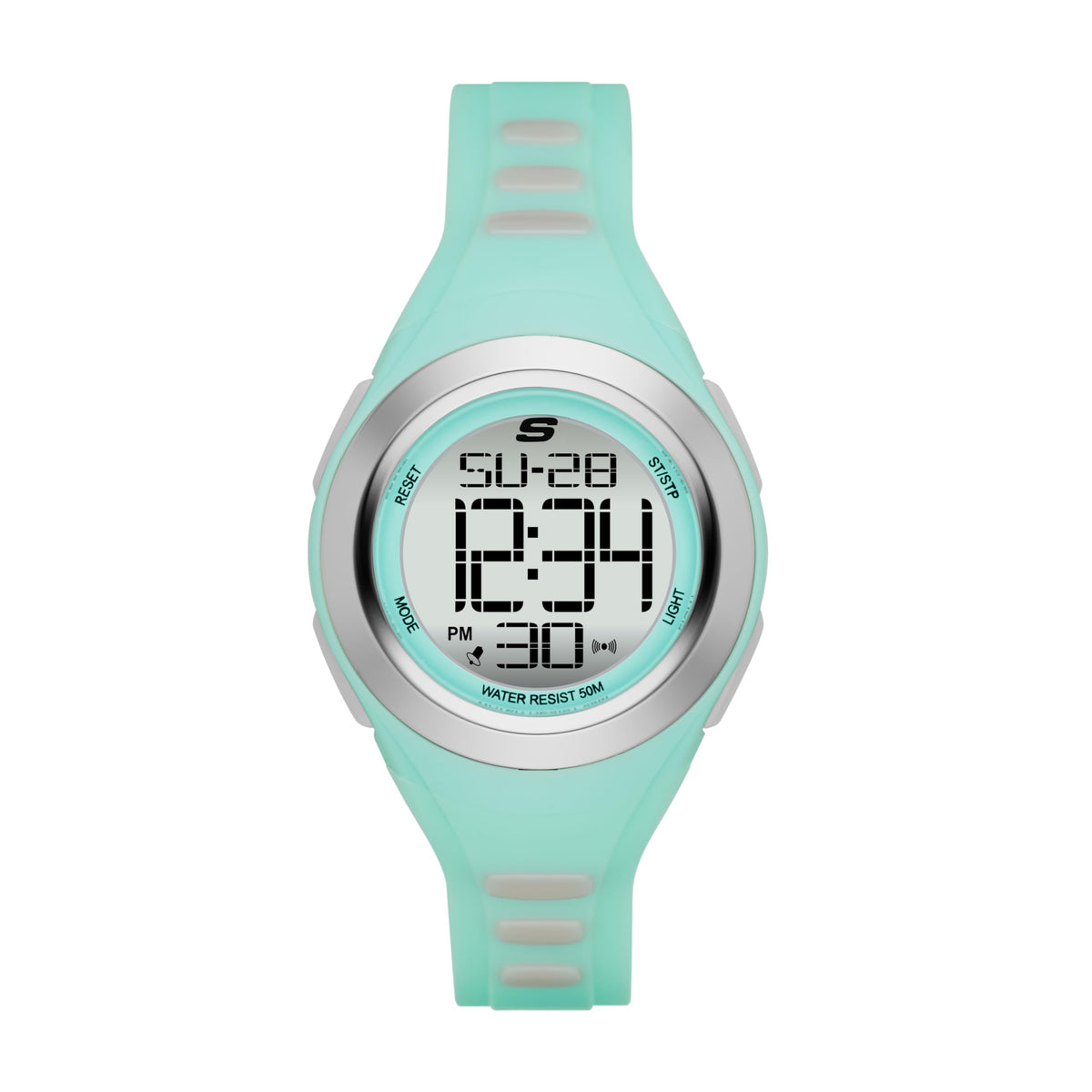 Skechers Tennyson Silicone Digital Watch for Women - Mint Green
