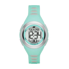 Skechers Tennyson Silicone Digital Watch for Women - Mint Green