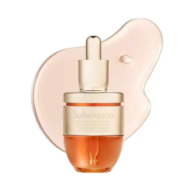 Sulwhasoo Concentrated Ginseng Rejuvenating Ampoule- Korean Ginseng & Peptide Treatment for Wrinkles & Firmness, Helps Soothes Skin & Improves Skin Condition, 0.67 fl. oz