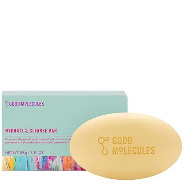 Good Molecules Hydrate and Cleanse Bar Soap Free Bar with Shea Butter and Macadamia Seed Oil for Ultra Hydrating Body and Face Moisturizer Skin Care