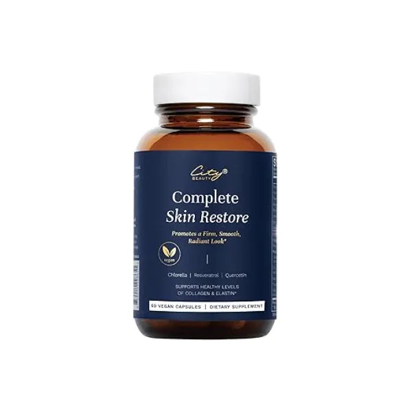 City Beauty Complete Skin Restore Dietary Supplement Supports Collagen & Elastin Solution for Wrinkles & Sagging on The Face & Body  Anti Aging Beauty & Skin Care Supplement