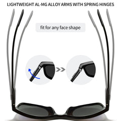 Joopin Sunglasses for Men Women, Fashion Polarized Sun Glasses Retro Square Shades UV Protection Driving