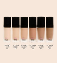 Mii Cosmetics UK. Hydrating & Moisturizing Skin Foundation. For Oily Dry Skin. Soft Matte Finish, Absolute 01