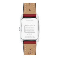 COACH WOMEN'S WHITE DIAL RED CALFSKIN STRAP WATCH - 14504310